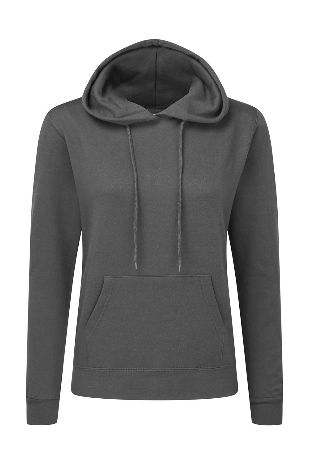 Hooded Sweatshirt Women zum Besticken und Bedrucken in der Farbe Grey mit Ihren Logo, Schriftzug oder Motiv.