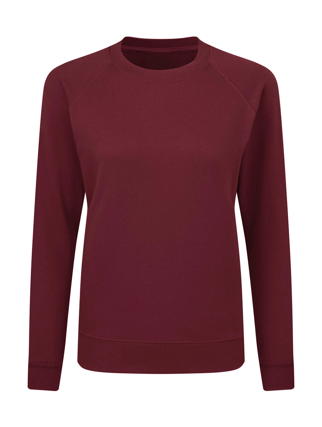 Raglan Sweatshirt Women zum Besticken und Bedrucken in der Farbe Burgundy mit Ihren Logo, Schriftzug oder Motiv.