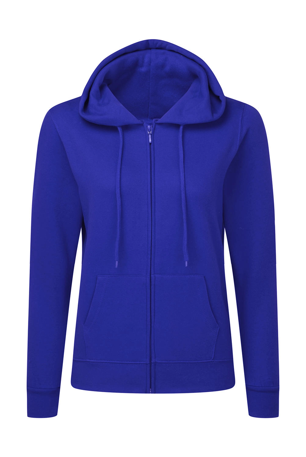 Hooded Full Zip Women zum Besticken und Bedrucken in der Farbe Royal Blue mit Ihren Logo, Schriftzug oder Motiv.