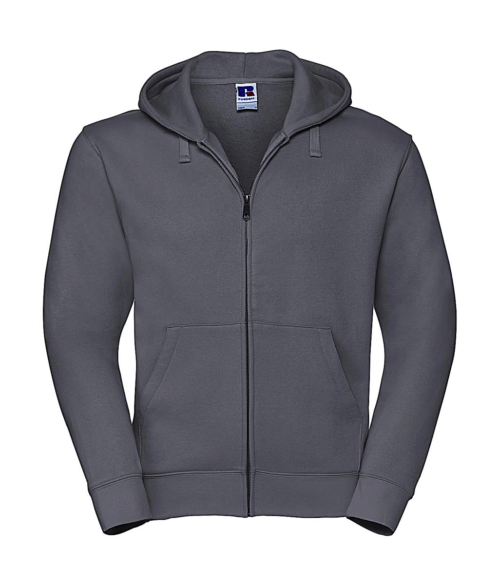 Men`s Authentic Zipped Hood zum Besticken und Bedrucken in der Farbe Convoy Grey mit Ihren Logo, Schriftzug oder Motiv.