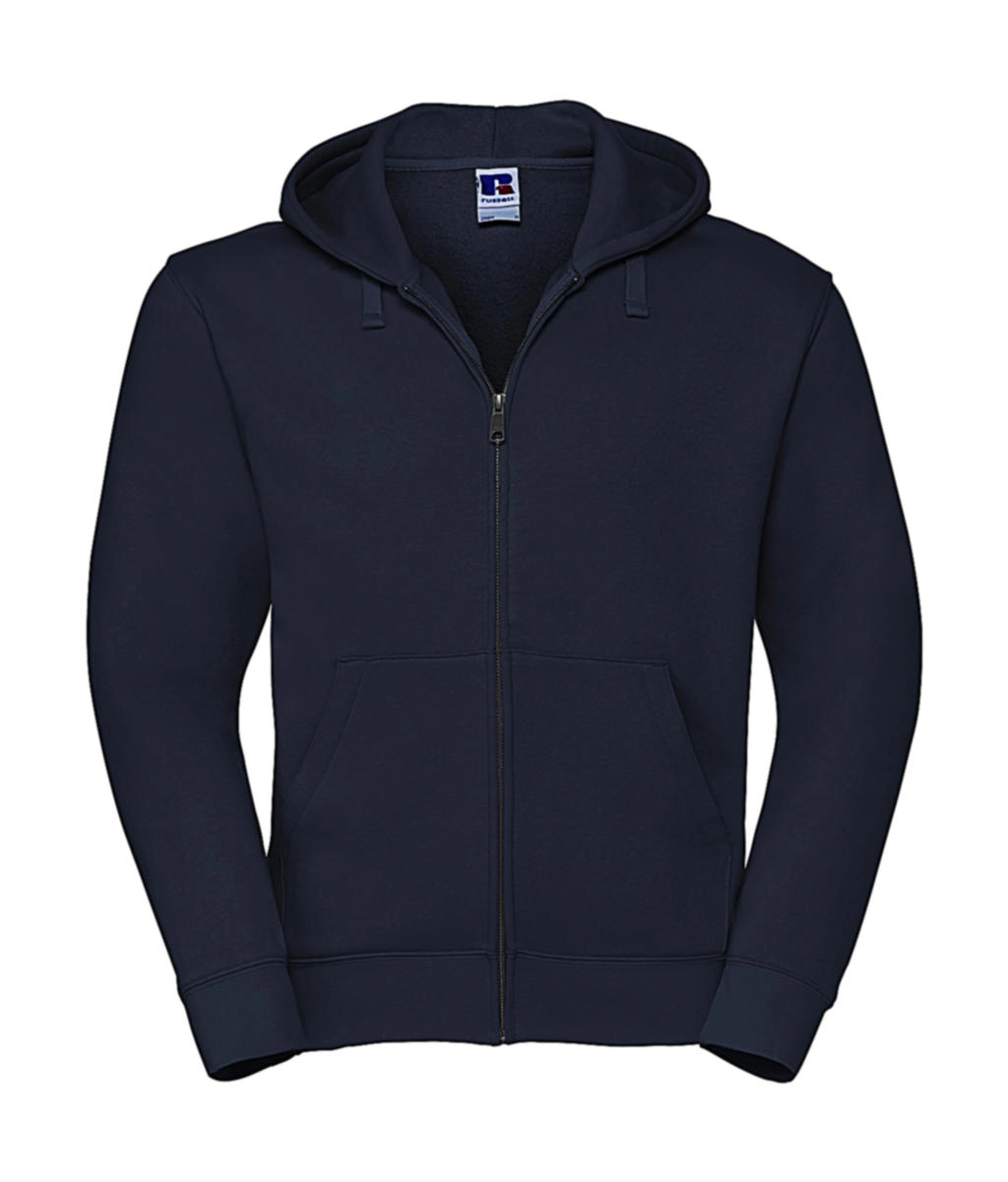 Men`s Authentic Zipped Hood zum Besticken und Bedrucken in der Farbe French Navy mit Ihren Logo, Schriftzug oder Motiv.