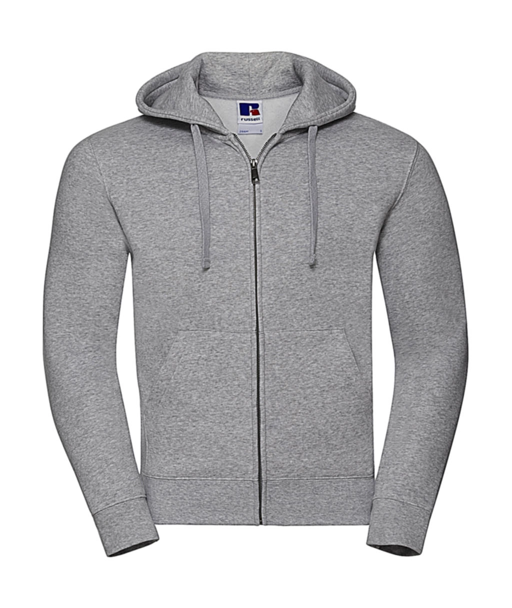 Men`s Authentic Zipped Hood zum Besticken und Bedrucken in der Farbe Light Oxford mit Ihren Logo, Schriftzug oder Motiv.