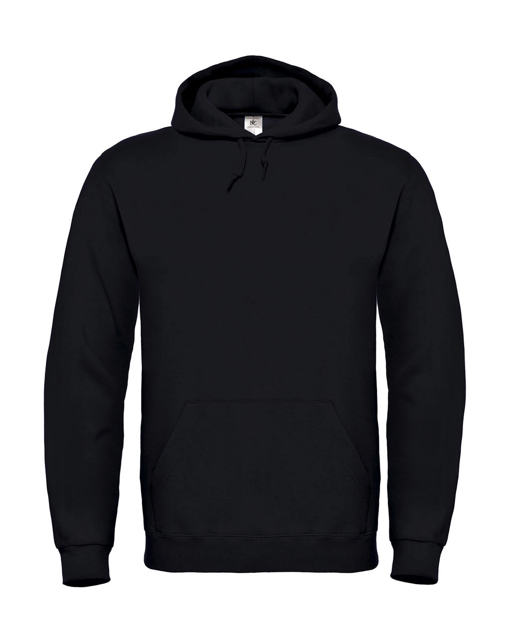 ID.003 Cotton Rich Hooded Sweatshirt zum Besticken und Bedrucken in der Farbe Black mit Ihren Logo, Schriftzug oder Motiv.