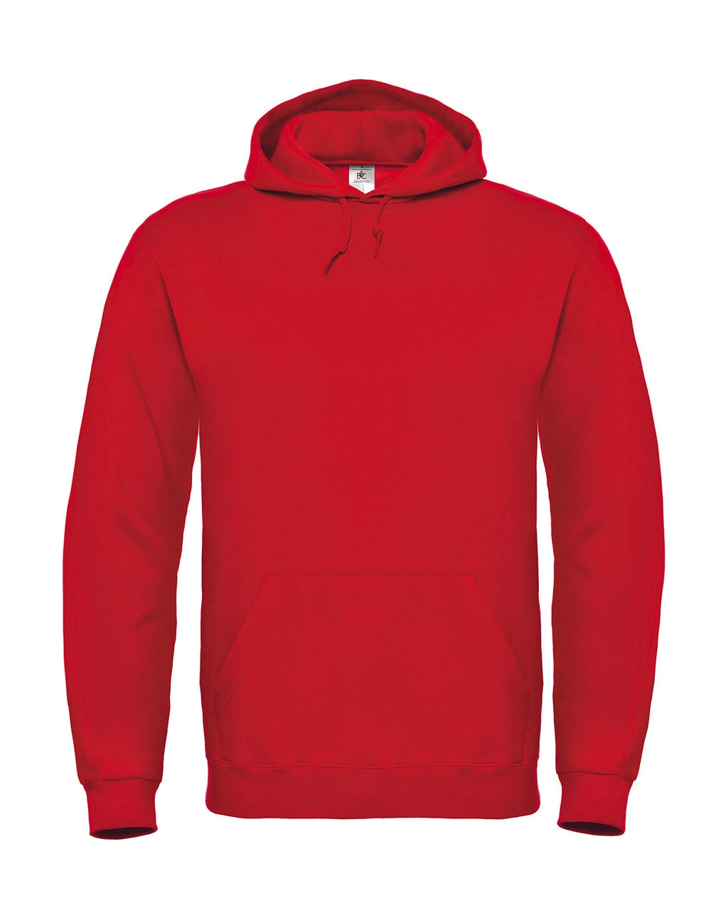 ID.003 Cotton Rich Hooded Sweatshirt zum Besticken und Bedrucken in der Farbe Red mit Ihren Logo, Schriftzug oder Motiv.