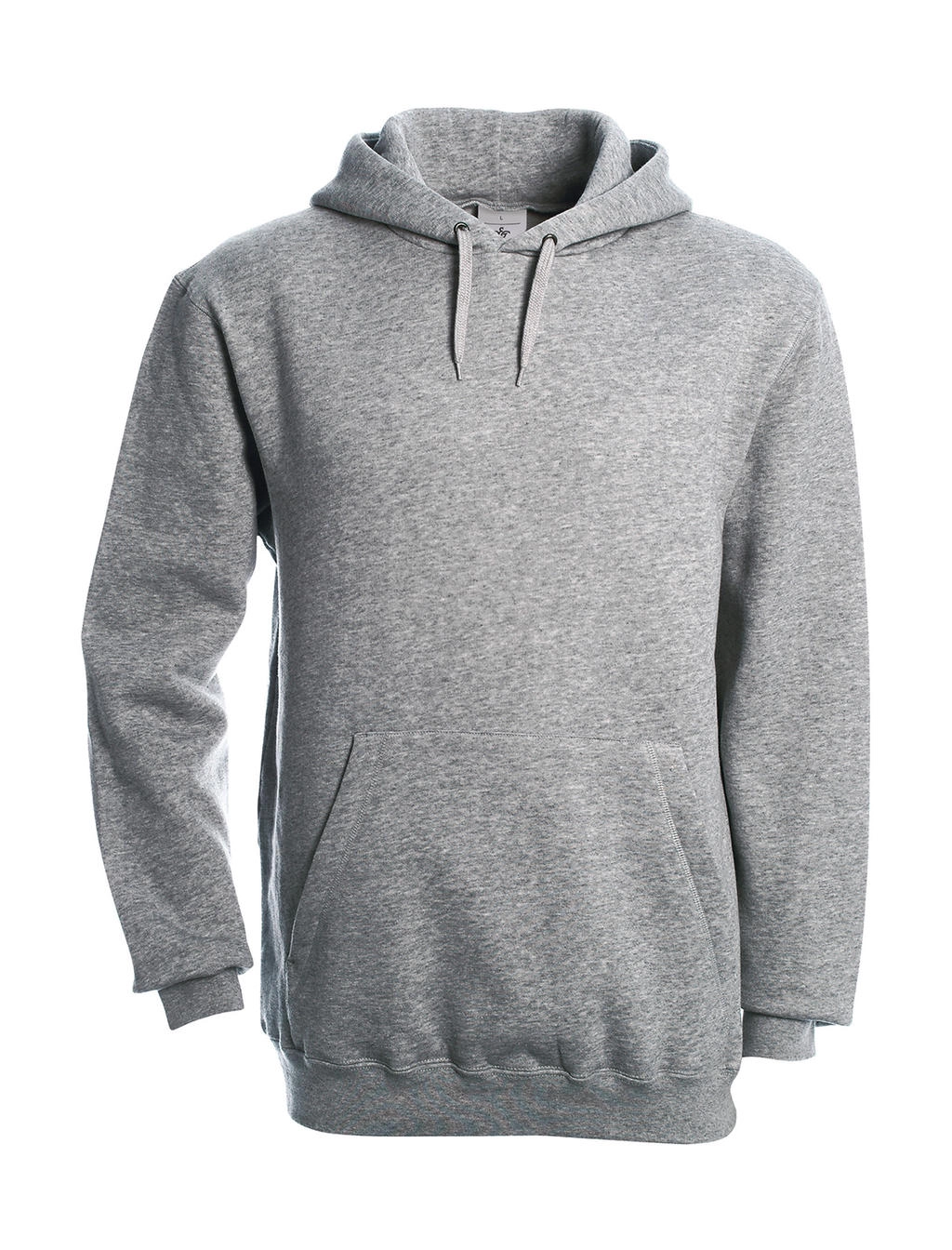 Hooded Sweatshirt zum Besticken und Bedrucken in der Farbe Heather Grey mit Ihren Logo, Schriftzug oder Motiv.