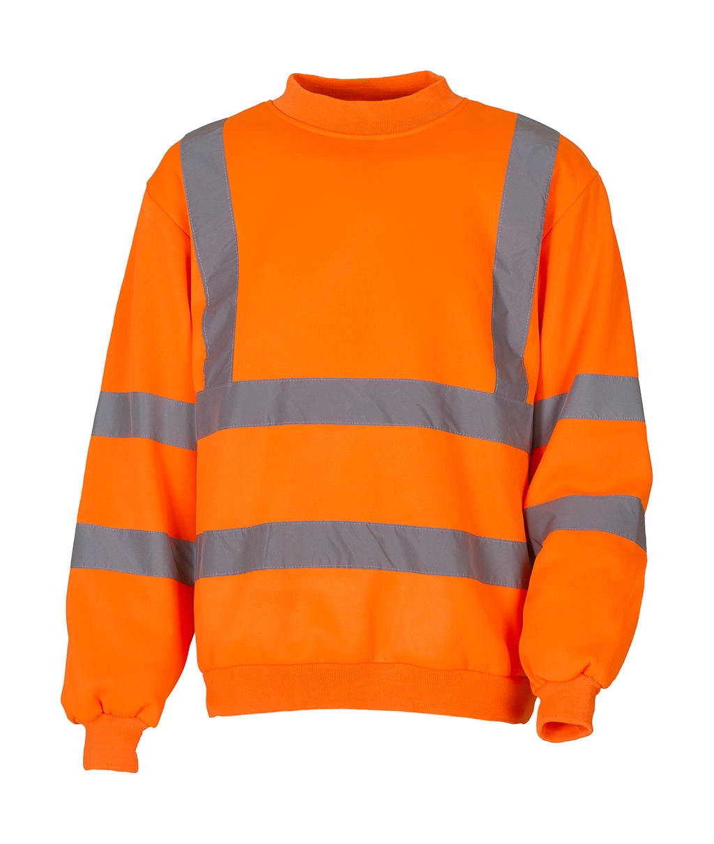 Fluo Sweatshirt zum Besticken und Bedrucken in der Farbe Fluo Orange mit Ihren Logo, Schriftzug oder Motiv.
