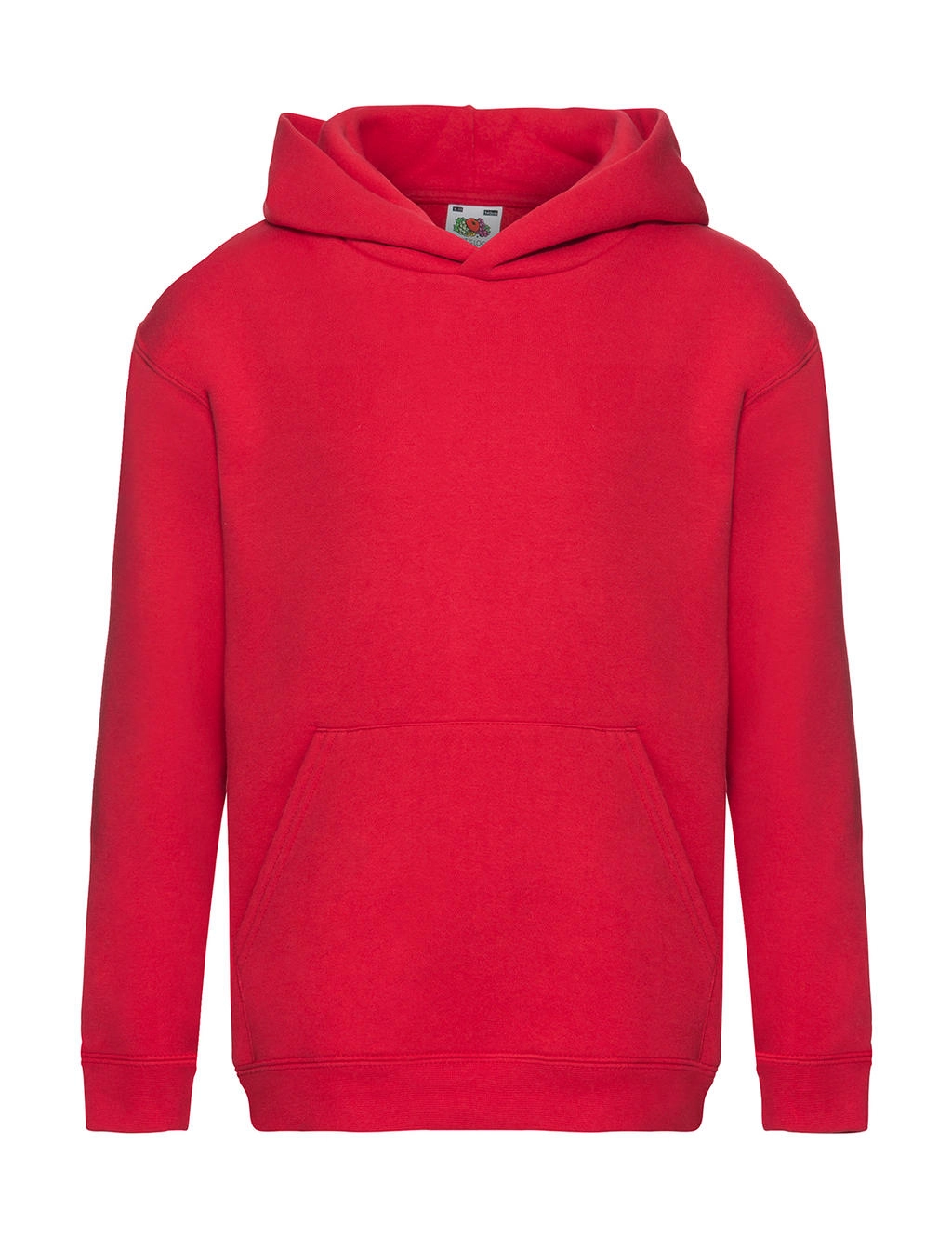 Kids` Premium Hooded Sweat zum Besticken und Bedrucken in der Farbe Red mit Ihren Logo, Schriftzug oder Motiv.
