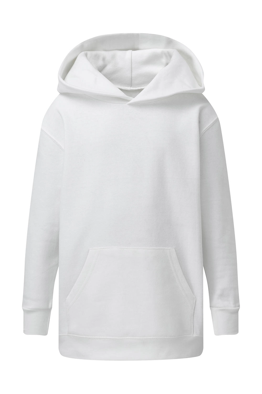 Hooded Sweatshirt Kids zum Besticken und Bedrucken in der Farbe White mit Ihren Logo, Schriftzug oder Motiv.