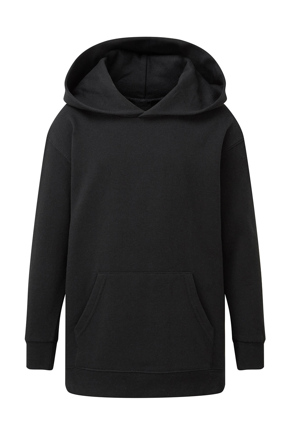 Hooded Sweatshirt Kids zum Besticken und Bedrucken in der Farbe Black mit Ihren Logo, Schriftzug oder Motiv.