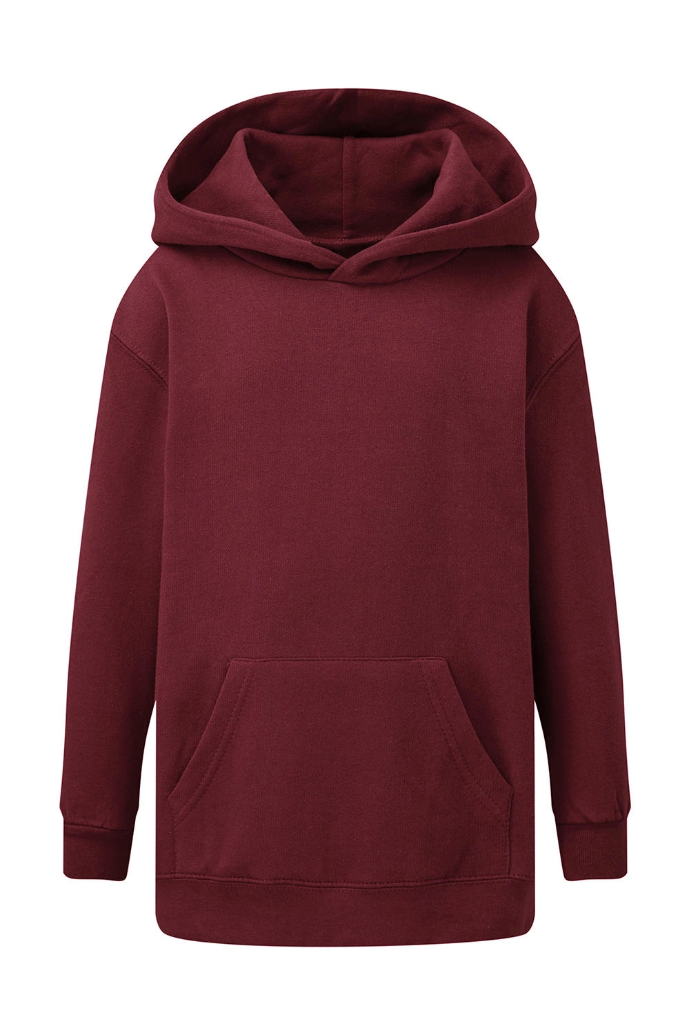 Hooded Sweatshirt Kids zum Besticken und Bedrucken in der Farbe Burgundy mit Ihren Logo, Schriftzug oder Motiv.