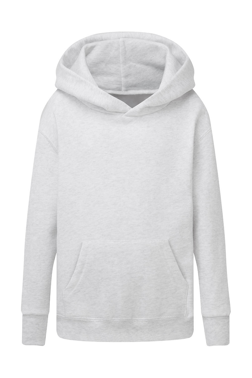 Hooded Sweatshirt Kids zum Besticken und Bedrucken in der Farbe Ash Grey mit Ihren Logo, Schriftzug oder Motiv.