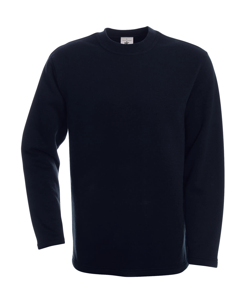 Open Hem Sweatshirt zum Besticken und Bedrucken in der Farbe Navy mit Ihren Logo, Schriftzug oder Motiv.
