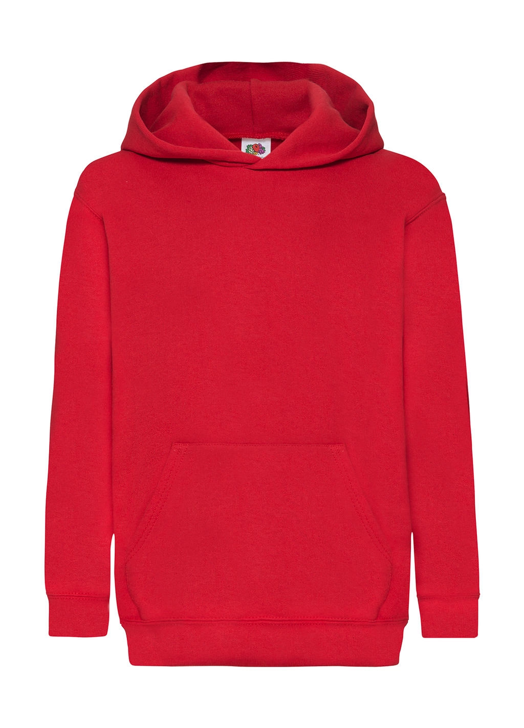 Kids` Classic Hooded Sweat zum Besticken und Bedrucken in der Farbe Red mit Ihren Logo, Schriftzug oder Motiv.