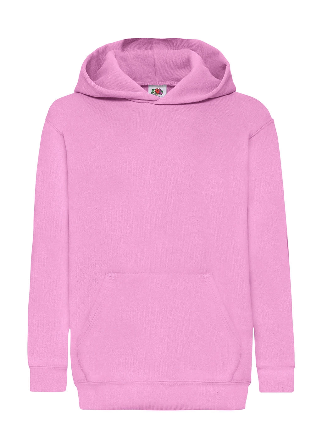 Kids` Classic Hooded Sweat zum Besticken und Bedrucken in der Farbe Light Pink mit Ihren Logo, Schriftzug oder Motiv.