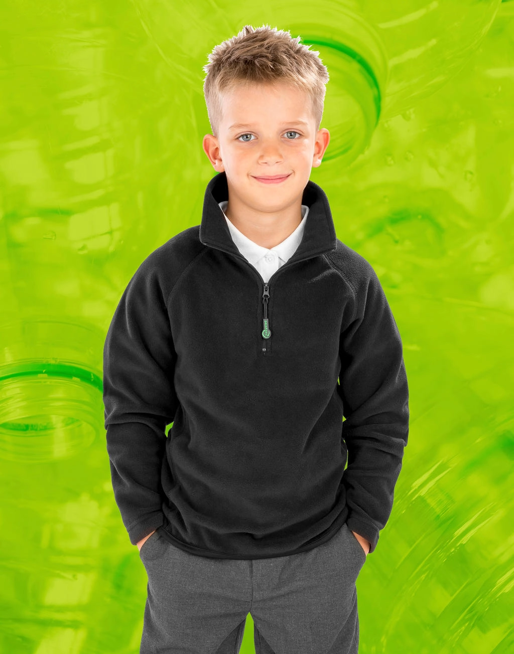 Junior Recycled Microfleece Top zum Besticken und Bedrucken mit Ihren Logo, Schriftzug oder Motiv.