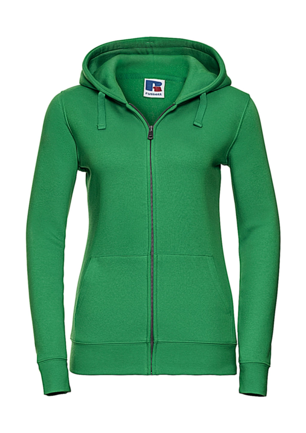 Ladies` Authentic Zipped Hood zum Besticken und Bedrucken in der Farbe Apple mit Ihren Logo, Schriftzug oder Motiv.
