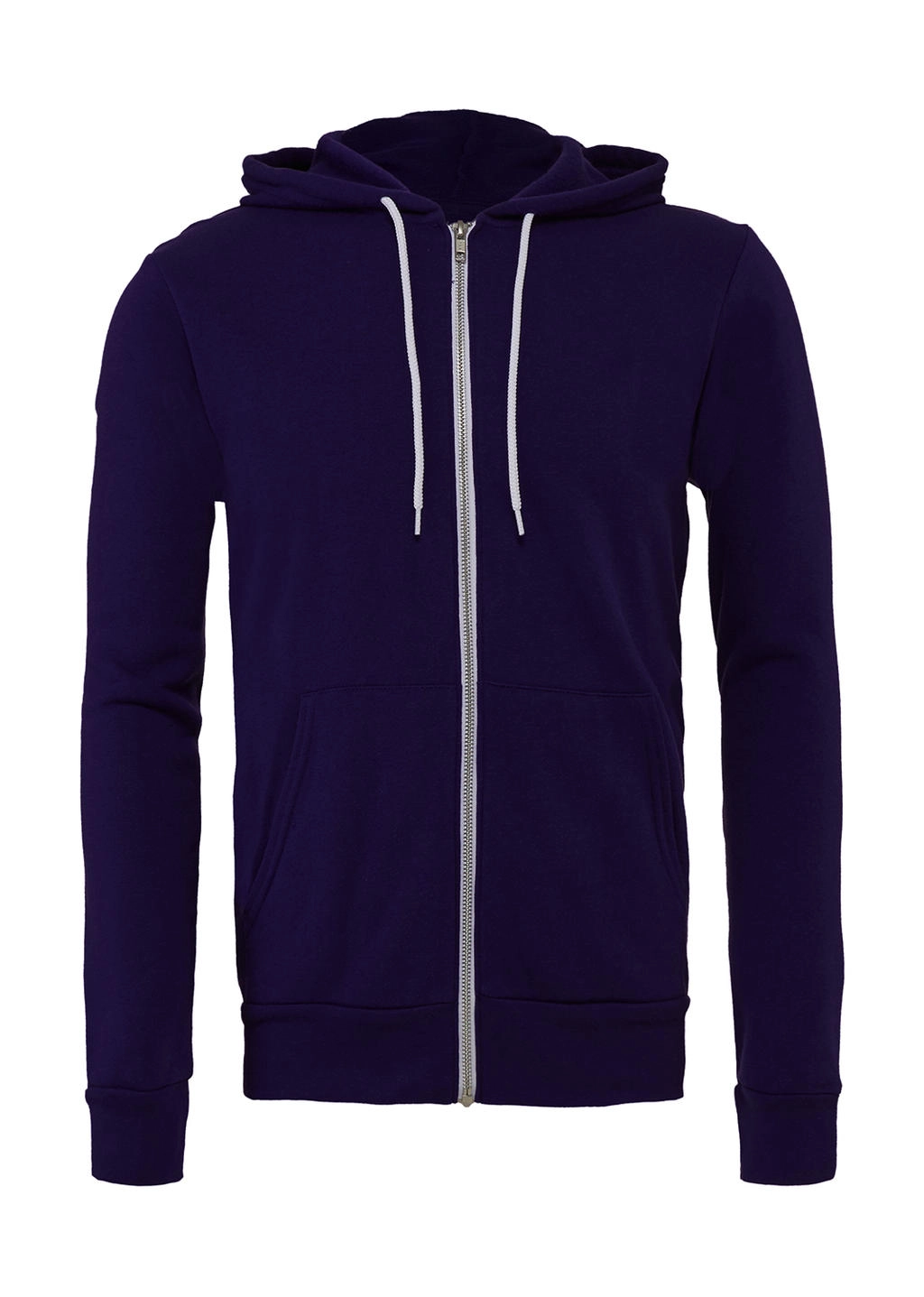 Unisex Poly-Cotton Full Zip Hoodie zum Besticken und Bedrucken in der Farbe Team Purple mit Ihren Logo, Schriftzug oder Motiv.
