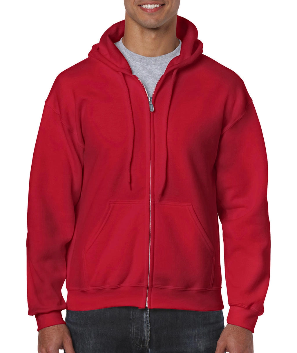 Heavy Blend Adult Full Zip Hooded Sweat zum Besticken und Bedrucken in der Farbe Red mit Ihren Logo, Schriftzug oder Motiv.