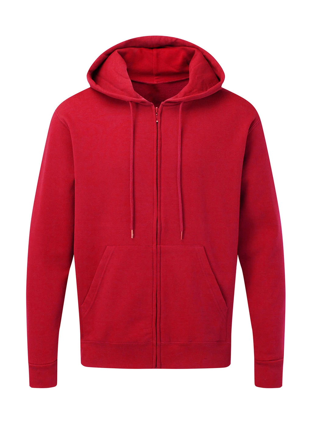 Hooded Full Zip Men zum Besticken und Bedrucken in der Farbe Red mit Ihren Logo, Schriftzug oder Motiv.