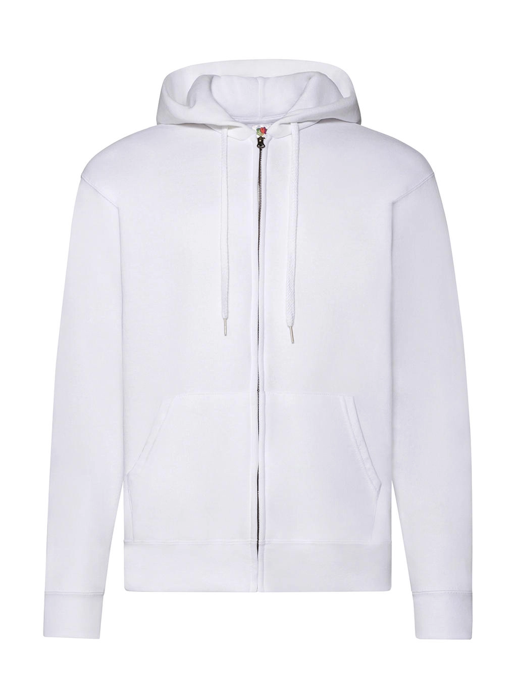 Classic Hooded Sweat Jacket zum Besticken und Bedrucken in der Farbe White mit Ihren Logo, Schriftzug oder Motiv.