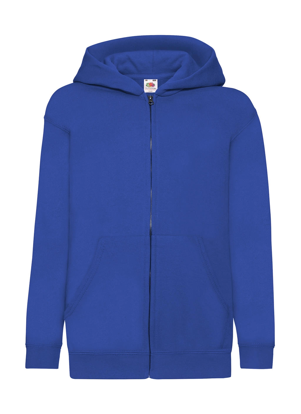 Kids` Classic Hooded Sweat Jacket zum Besticken und Bedrucken in der Farbe Royal Blue mit Ihren Logo, Schriftzug oder Motiv.