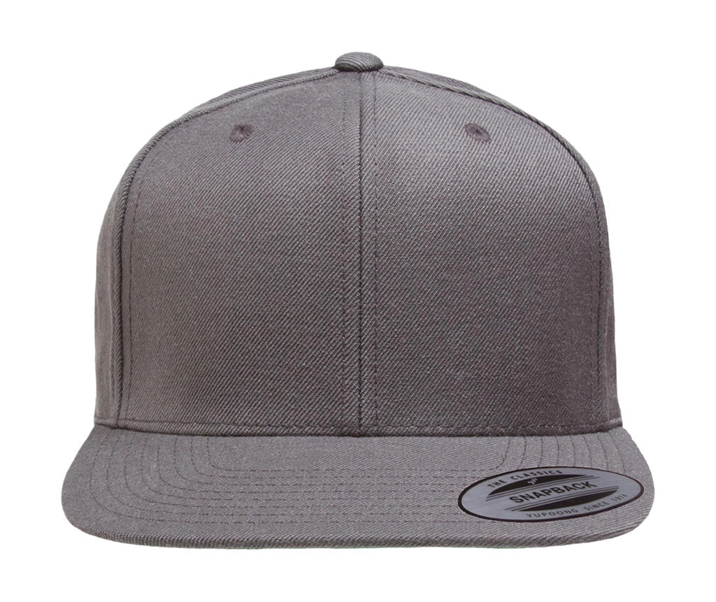 Classic Snapback Cap zum Besticken und Bedrucken in der Farbe Dark Grey mit Ihren Logo, Schriftzug oder Motiv.