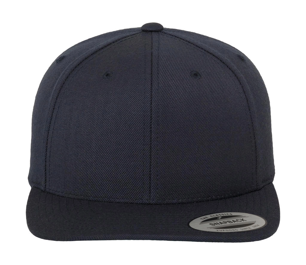 Classic Snapback Cap zum Besticken und Bedrucken in der Farbe Navy mit Ihren Logo, Schriftzug oder Motiv.