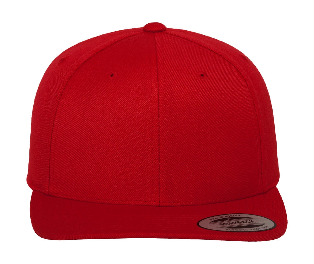 Classic Snapback Cap zum Besticken und Bedrucken in der Farbe Red mit Ihren Logo, Schriftzug oder Motiv.