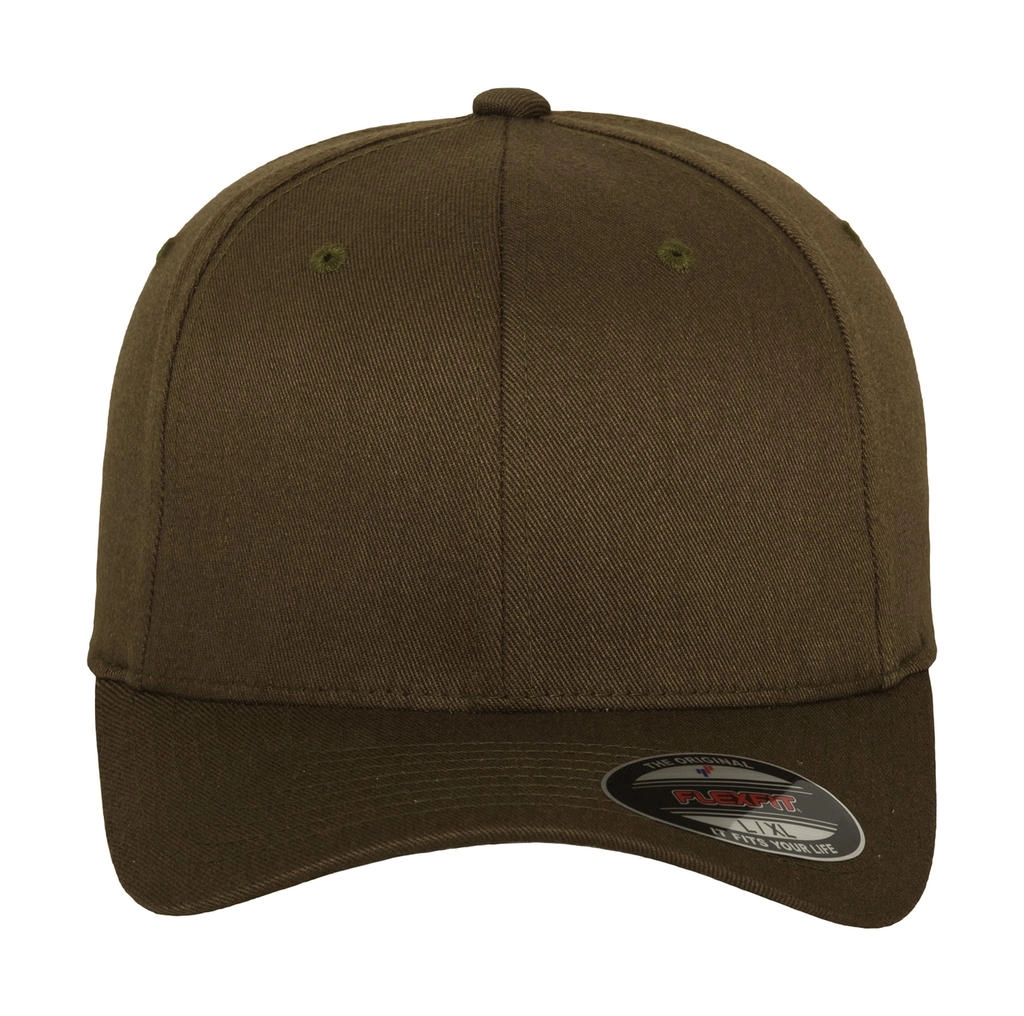 Wooly Combed Cap zum Besticken und Bedrucken in der Farbe Olive mit Ihren Logo, Schriftzug oder Motiv.