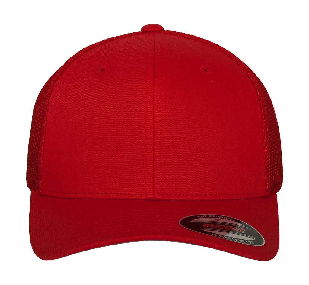 Mesh Cotton Twill Trucker Cap zum Besticken und Bedrucken in der Farbe Red mit Ihren Logo, Schriftzug oder Motiv.