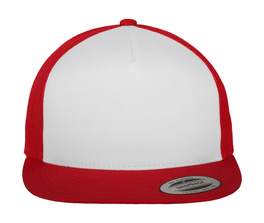Classic Trucker Cap zum Besticken und Bedrucken in der Farbe Red/White/Red mit Ihren Logo, Schriftzug oder Motiv.