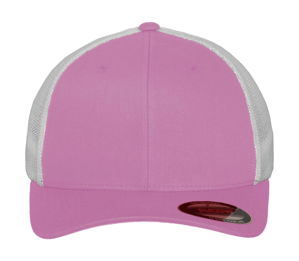Mesh Trucker 2-Tone Cap zum Besticken und Bedrucken in der Farbe Pink/White mit Ihren Logo, Schriftzug oder Motiv.