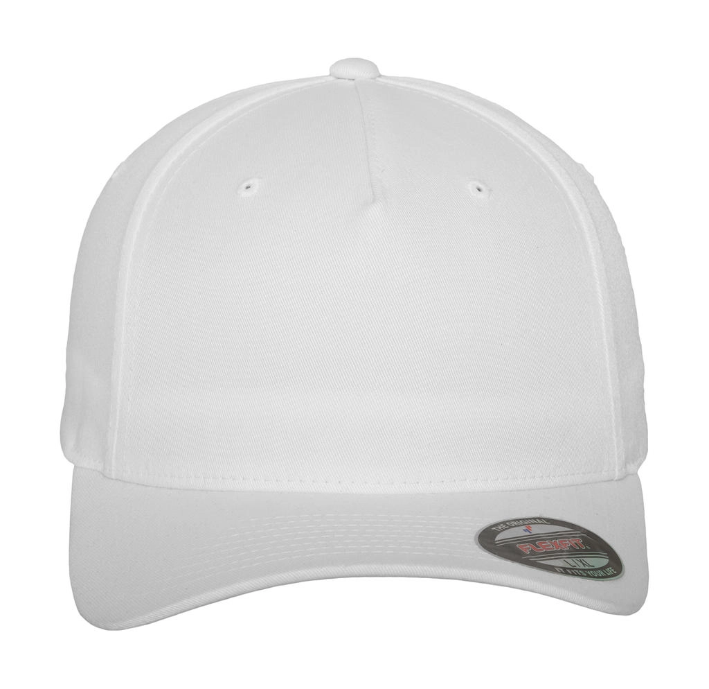 Fitted Baseball Cap zum Besticken und Bedrucken in der Farbe White mit Ihren Logo, Schriftzug oder Motiv.