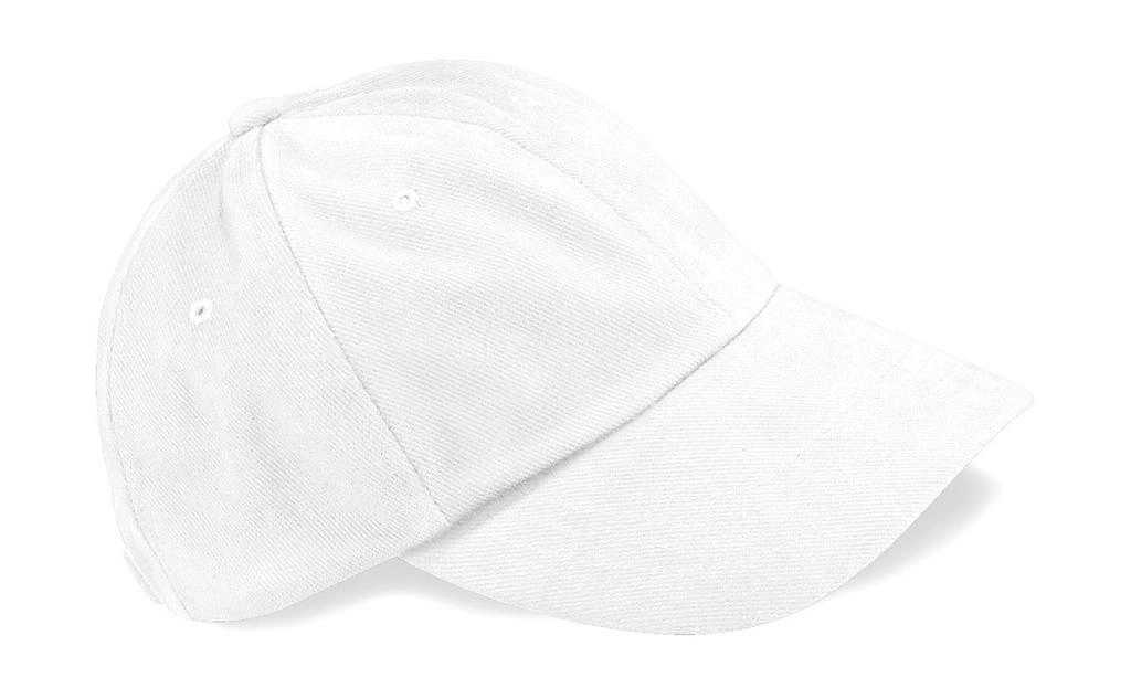Low Profile Heavy Brushed Cotton Cap zum Besticken und Bedrucken in der Farbe White mit Ihren Logo, Schriftzug oder Motiv.