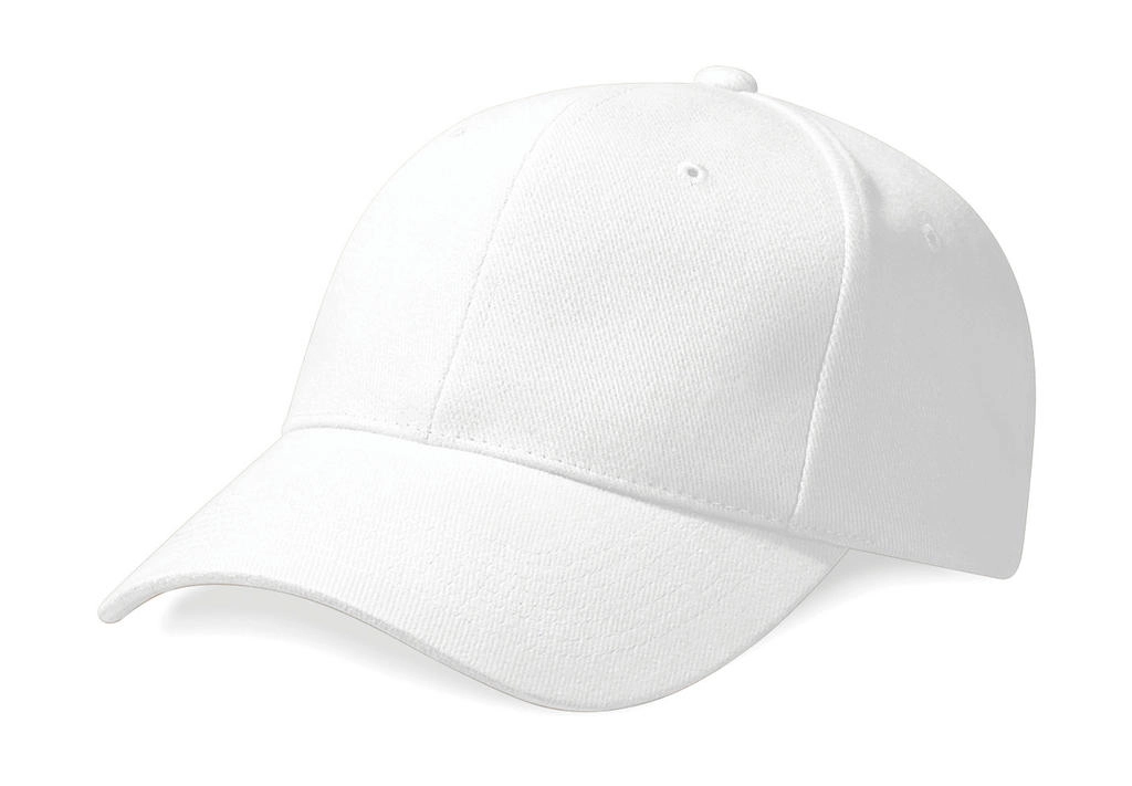 Pro-Style Heavy Brushed Cotton Cap zum Besticken und Bedrucken in der Farbe White mit Ihren Logo, Schriftzug oder Motiv.