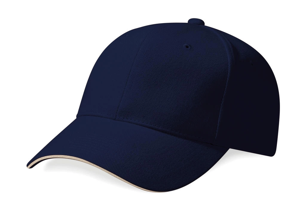 Pro-Style Heavy Brushed Cotton Cap zum Besticken und Bedrucken in der Farbe French Navy/Stone mit Ihren Logo, Schriftzug oder Motiv.