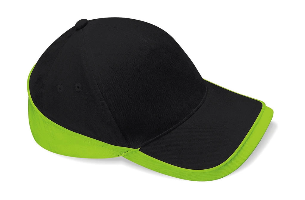 Teamwear Competition Cap zum Besticken und Bedrucken in der Farbe Black/Lime Green mit Ihren Logo, Schriftzug oder Motiv.
