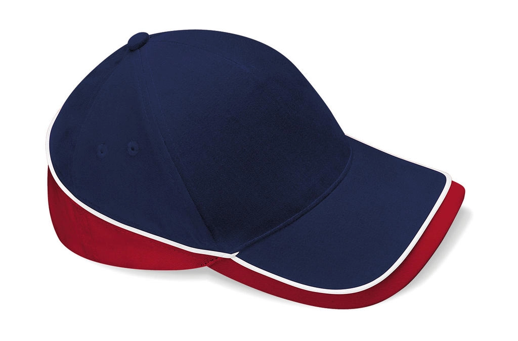 Teamwear Competition Cap zum Besticken und Bedrucken in der Farbe French Navy/Classic Red/White mit Ihren Logo, Schriftzug oder Motiv.