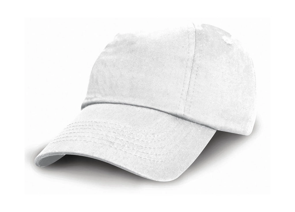 Junior Low Profil Cotton Cap zum Besticken und Bedrucken in der Farbe White mit Ihren Logo, Schriftzug oder Motiv.