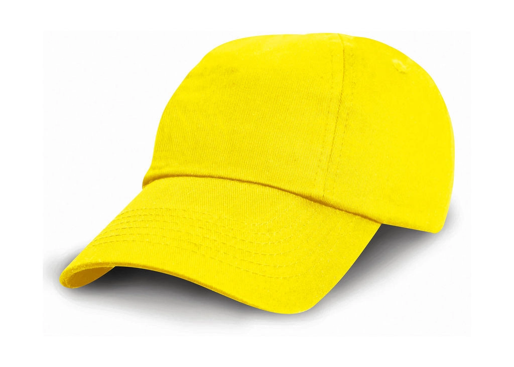 Junior Low Profil Cotton Cap zum Besticken und Bedrucken in der Farbe Yellow mit Ihren Logo, Schriftzug oder Motiv.