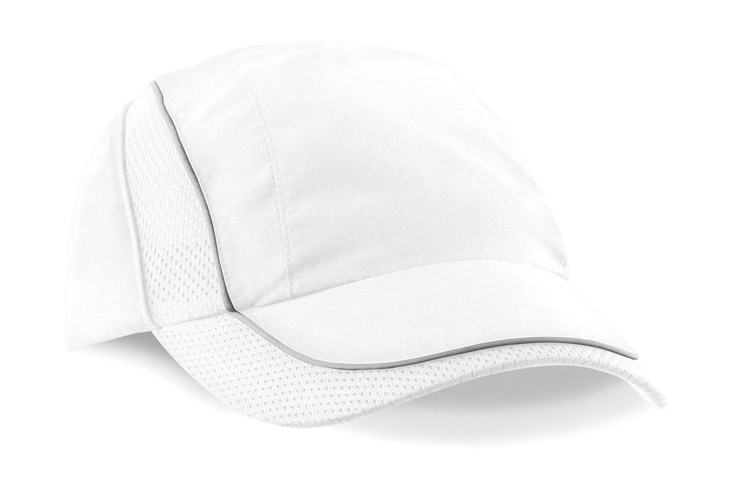 Coolmax® Flow Mesh Cap zum Besticken und Bedrucken in der Farbe White mit Ihren Logo, Schriftzug oder Motiv.
