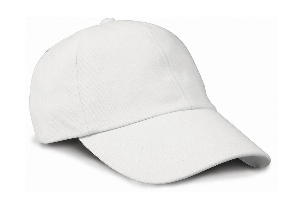 Low Profile Brushed Cotton Cap zum Besticken und Bedrucken in der Farbe White mit Ihren Logo, Schriftzug oder Motiv.