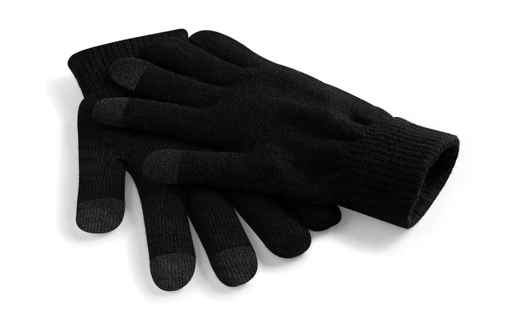 TouchScreen Smart Gloves zum Besticken und Bedrucken in der Farbe Black mit Ihren Logo, Schriftzug oder Motiv.