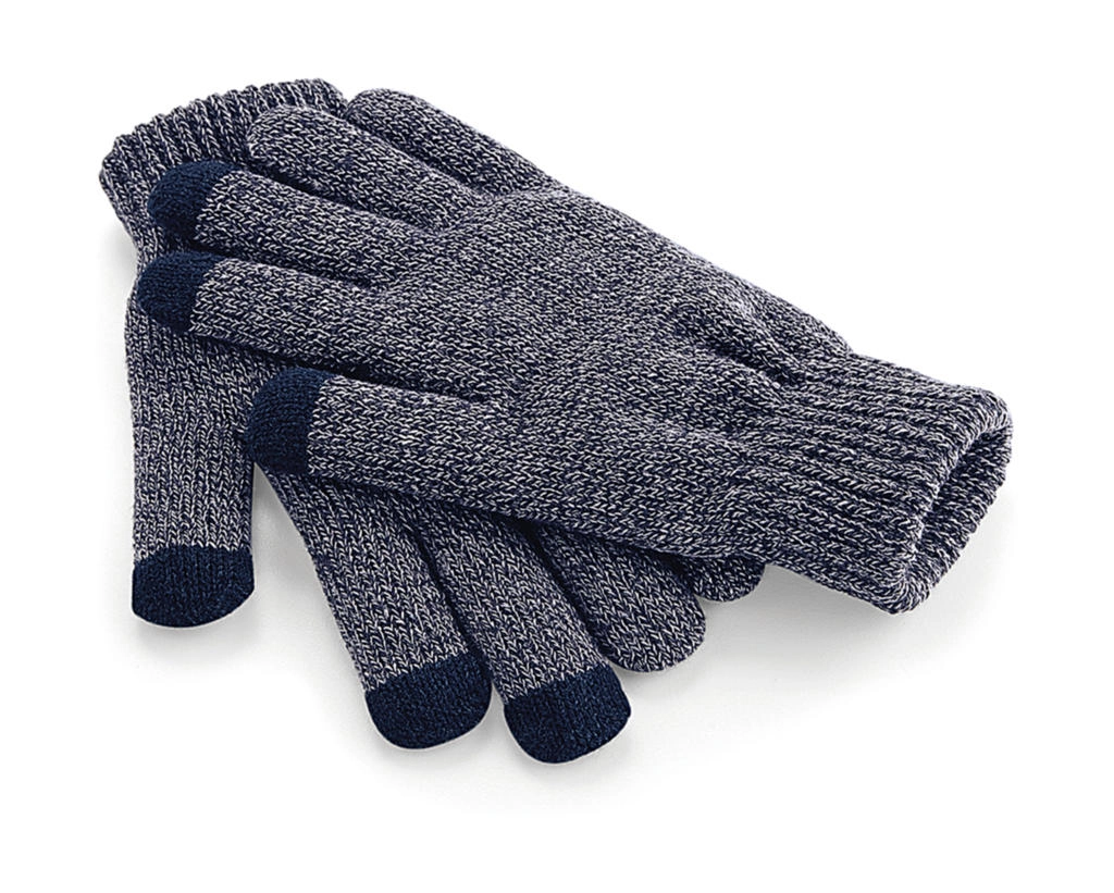 TouchScreen Smart Gloves zum Besticken und Bedrucken in der Farbe Heather Navy mit Ihren Logo, Schriftzug oder Motiv.