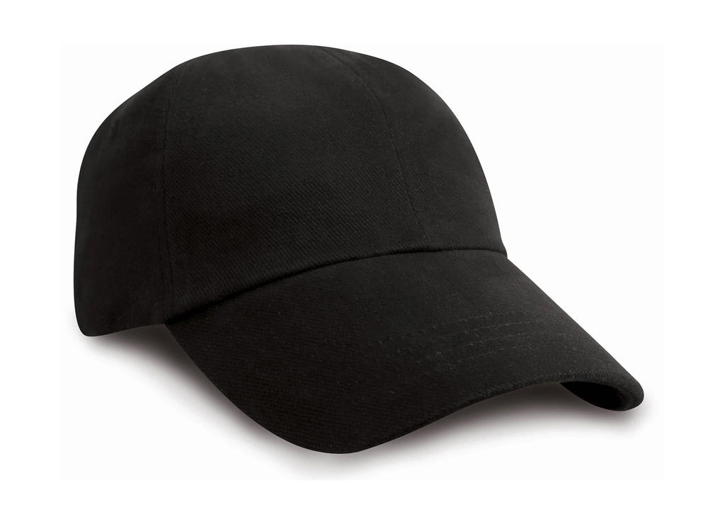 Junior Brushed Cotton Cap zum Besticken und Bedrucken in der Farbe Black mit Ihren Logo, Schriftzug oder Motiv.