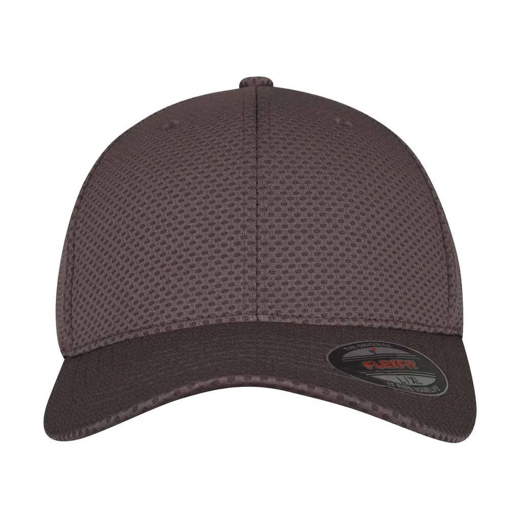Flexfit 3D Hexagon Jersey Cap zum Besticken und Bedrucken in der Farbe Dark Grey mit Ihren Logo, Schriftzug oder Motiv.