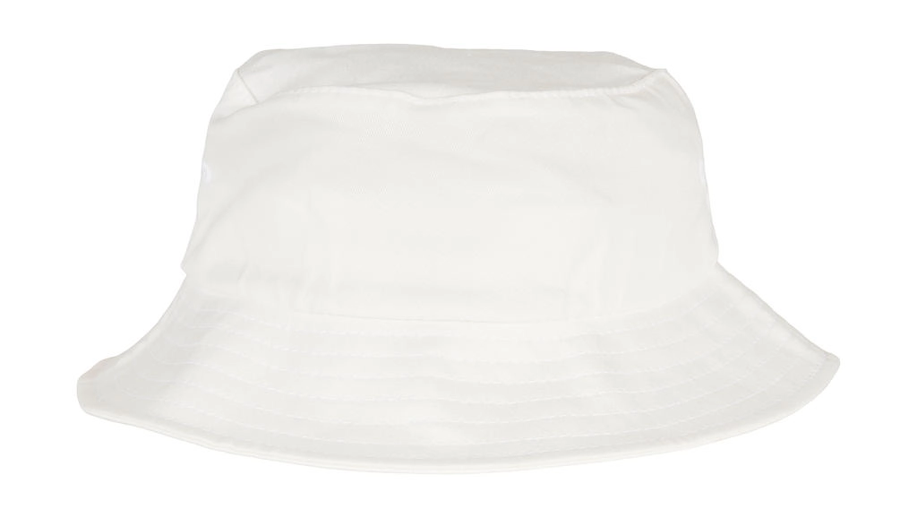 Flexfit Cotton Twill Bucket Hat Kids zum Besticken und Bedrucken in der Farbe White mit Ihren Logo, Schriftzug oder Motiv.