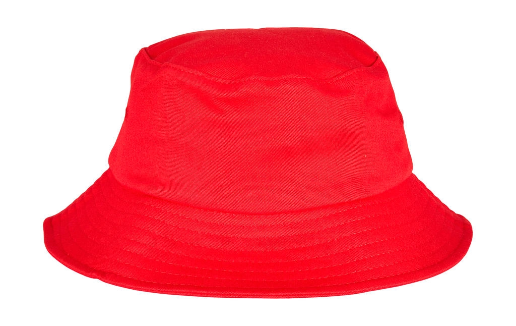 Flexfit Cotton Twill Bucket Hat Kids zum Besticken und Bedrucken in der Farbe Red mit Ihren Logo, Schriftzug oder Motiv.