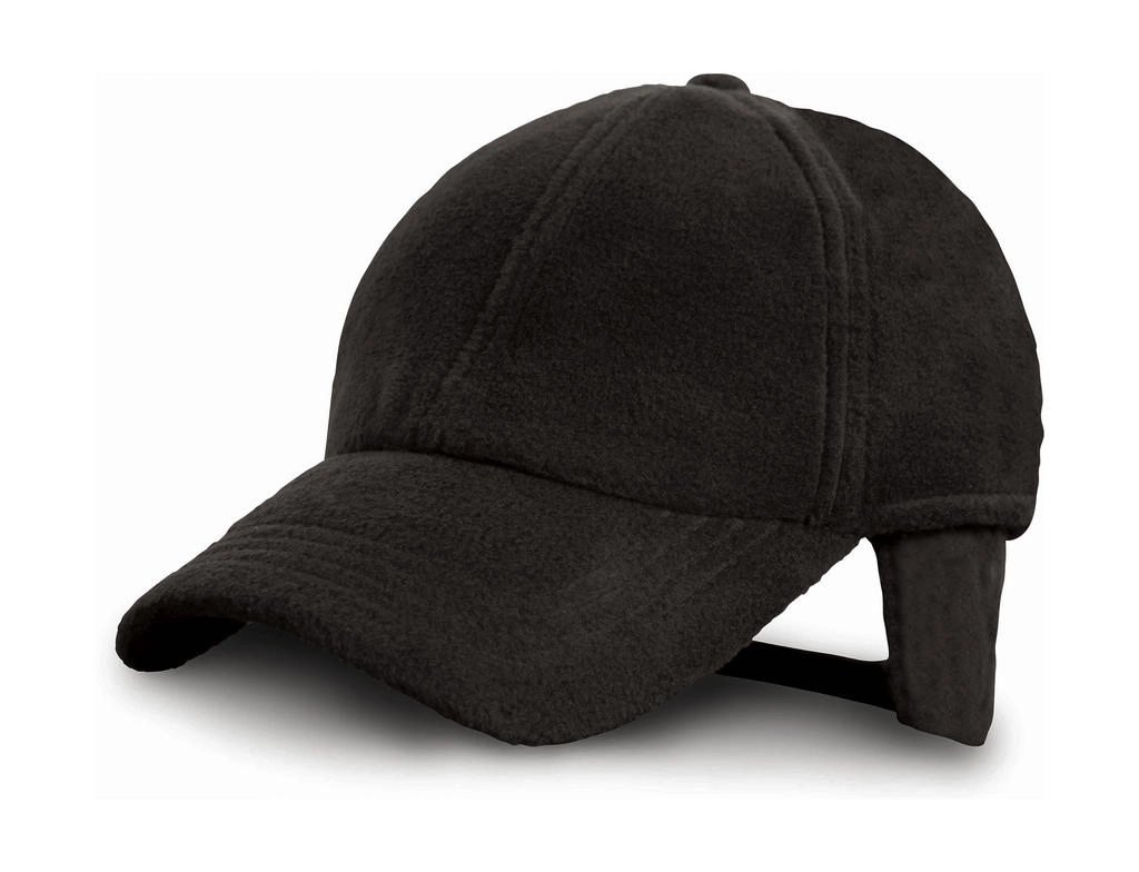 Winter Fleece Cap zum Besticken und Bedrucken in der Farbe Black mit Ihren Logo, Schriftzug oder Motiv.