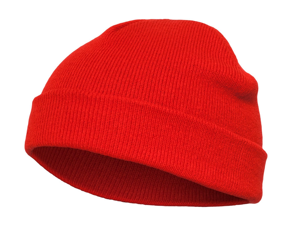 Knit Beanie zum Besticken und Bedrucken in der Farbe Red mit Ihren Logo, Schriftzug oder Motiv.